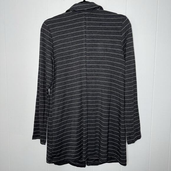 Dolan Left Coast Anthropologie Women’s Striped Gray Blazer Size Large - Picture 2 of 6